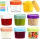 Saladeglazen 8x étanches avec couvercle en silicone - Contenants de vinaigrette portables pour emporter