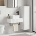 Maison Exclusive - Set de deux armoires de salle de bain, blanches, 33 x 34,5 x 100 cm