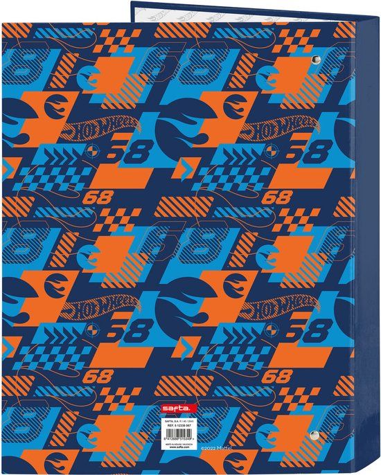 Hot Wheels Speed Club Ringmap A4 - Marineblauw/Oranje