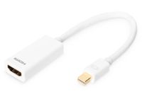 Digitus AK-340404-001-W Mini DisplayPort naar HDMI Adapter, Wit