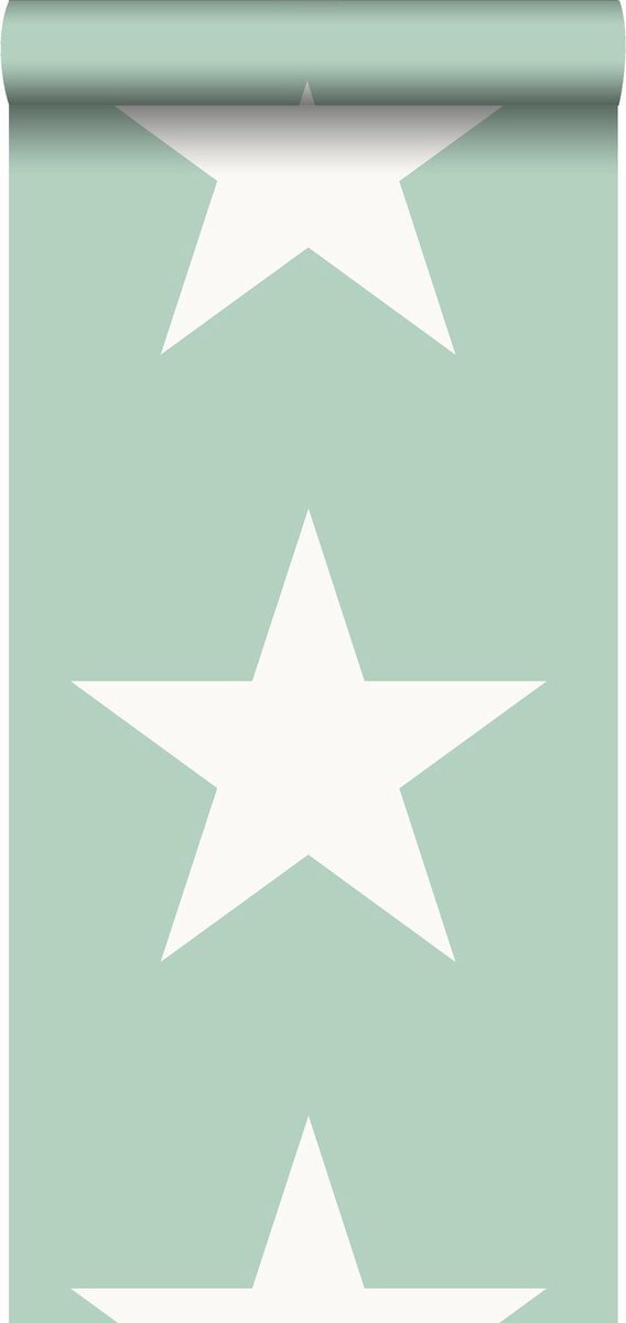 Esta Home behang sterren mintgroen - 128701 - 53 cm x 10,05 m