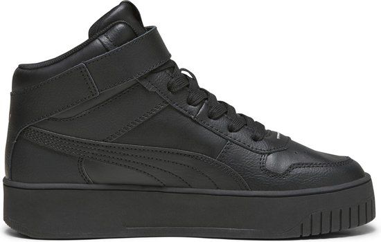 PUMA Carina Street Mid Dames Sneakers - Zwart Maat 37 - Hoge sneakers voor dames