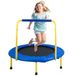 Latios Trampoline - Mini trampoline de fitness/trampoline pour enfants - Pliable - Capacité de charge 60 kg - Diamètre 92 cm - Bleu