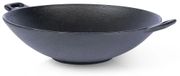 Poêle wok en fonte - 30 cm - Noir
