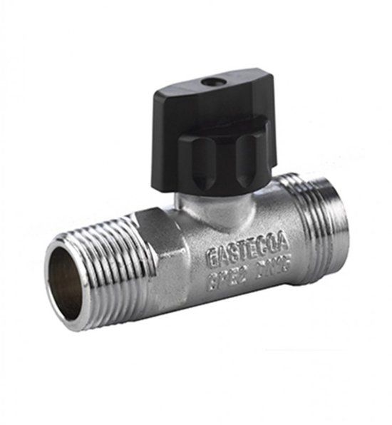 BPE Gascomfortkraan verchroomd 2xbuitendraad 1/2 x M24 recht