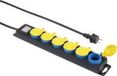 Renkforce 650D-CMB Prise multiple avec interrupteur 6 prises Noir, Jaune, Bleu Prise avec terre 1 pièce(s)