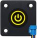 ProRide Interrupteur à pression en métal Panneau encastrable 12V ON-OFF - 19mm - avec câble de connexion - 12V/24V - Indicateur LED Jaune