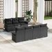 Maison Exclusive - Set de 8 coussins de banc de jardin, noir, en polyrotin