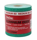 ProDec 10m Roll 80 Grit Medium Grade Groen Aluminium Oxide Schuurpapier