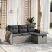 Maison Exclusive - Ensemble de meubles de jardin 4 pièces avec banc et coussins, gris, en polyrotin
