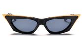 Valentino V - Goldcut - I Lunettes De Soleil Femme Noir Oeil De Chat Gris 55mm