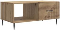 vidaXL Salontafel Artisanaal eiken 90 x 50 x 40 cm Bewerkt hout