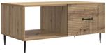 vidaXL Salontafel Artisanaal eiken 90 x 50 x 40 cm Bewerkt hout