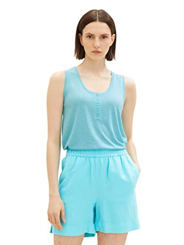 TOM TAILOR Dames 1036790 Top - 26007-Teal Radiance - XS