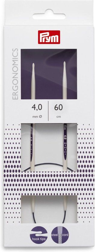 Prym Rondbreinaald ergonomisch 4,0 mm - 60 cm - Rood
