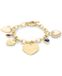 Tommy Hilfiger goudkleurige bedelarmband met hartjes voor dames | HEART CHARMS-collectie, SKU: 2781066