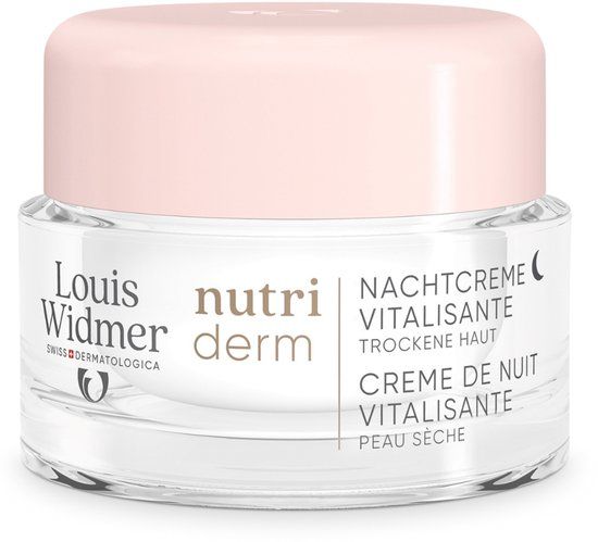 Louis Widmer Nutriderm Nachtcrème voor Droge Huid - Parfumvrij - 50 ml