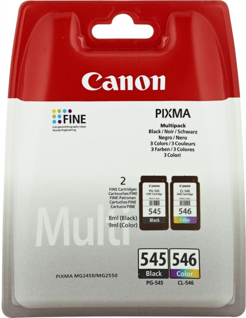 Canon PG-545XL/CL-546XL Ink Cartridge - Black/Color - 2 Pack