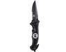 Merkloos / Sans marque Van Os Imports B.V. Survival mes - zwart - inklapbaar - 19,5 cm - medic zakmes