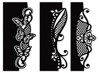 Gabarits de découpe, bordures décoratives, 3 pièces, acier, 14,3 cm