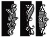 Gabarits de découpe, bordures décoratives, 3 pièces, acier, 14,3 cm