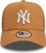 New Era New York Yankees League Essential Dark Beige 9FORTY A-Frame Trucker Adjustable Cap