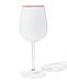 HEMA Verre à vin 400 ml avec bord en forme de canne de Noël (rouge)