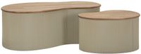 Mauro Ferretti Salontafel Frankfurt Wit Set 2 Stuks 87x53x32 cm