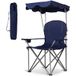 Coast Chaise de camping pliable - parasol - porte-gobelet Sac de transport - 96,5 x 67,5 x 130 cm - bleu