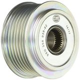 HELLA 9XU 358 039-021 Dynamovrijloop - Schroefdraadmaat: M17x1,5 - Aantal groeven: 7 - Met kap
