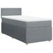 vidaXL Boxspringbed met matras, lichtgrijs, 80x200 cm, gestoffeerd