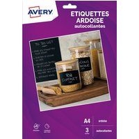 AVERY - Verpakking met 3 A4-stickers in leisteenlook