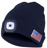 LIGHTOUSE: kap met oplaadbare led-koplamp. USA blauw
