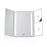Pauleen 480.06 Make-up Spiegel Vrijstaand Rechthoekig Wit LED USB/Batterij