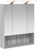 vidaXL Badkamerspiegelkast Grijs Sonoma 60 x 14.5 x 70 cm