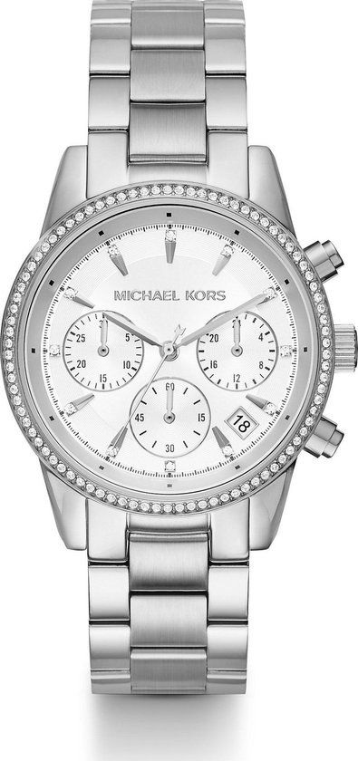 Michael Kors Ritz MK6428 Horloge - Zilverkleurig - Ø 37 mm - Dames