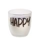 SPAAS Geurloze kaars in mat glas, ± 25 uur 'Happy' - wit