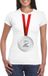Bellatio Decorations Zilveren medaille kampioen shirt wit dames - Winnaar shirt Nr 2 XL