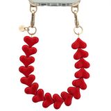 Selencia Universeel Hartjes Polskoord - Telefoon Ketting - GSM Koord - Rood
