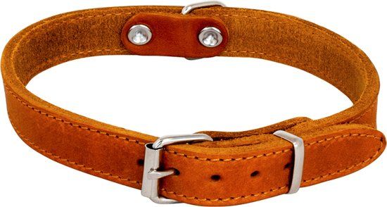 Jack And Vanilla Vetleder Halsband - Cognac - 18mmx45cm