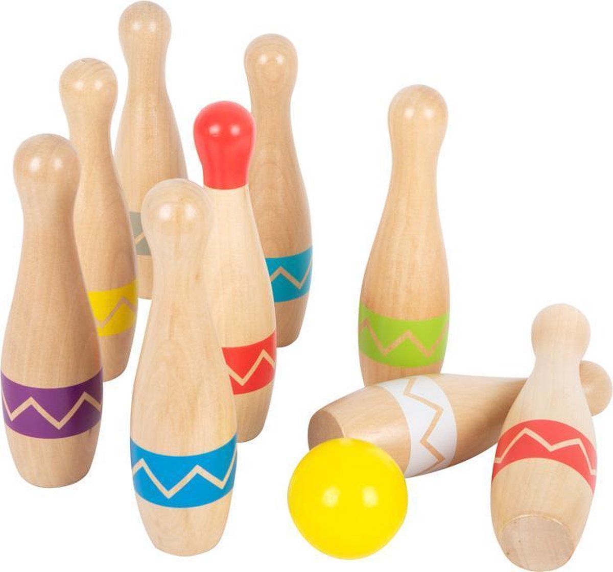 Small Foot Skittles Actief - Houten Kinder Spel - Vanaf 3 Jaar
