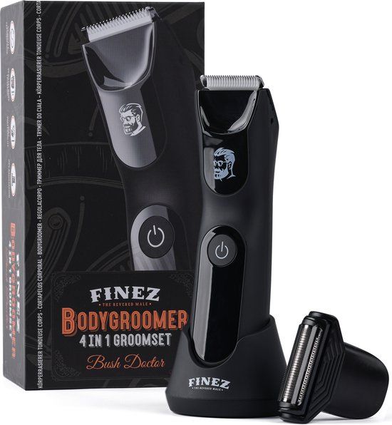 Finez Bush Doctor Bodygroomer Mannen – Voor Lichaam & Intieme Zones – Body Trimmer Heren – Waterdicht IPX7 – 7000 RPM