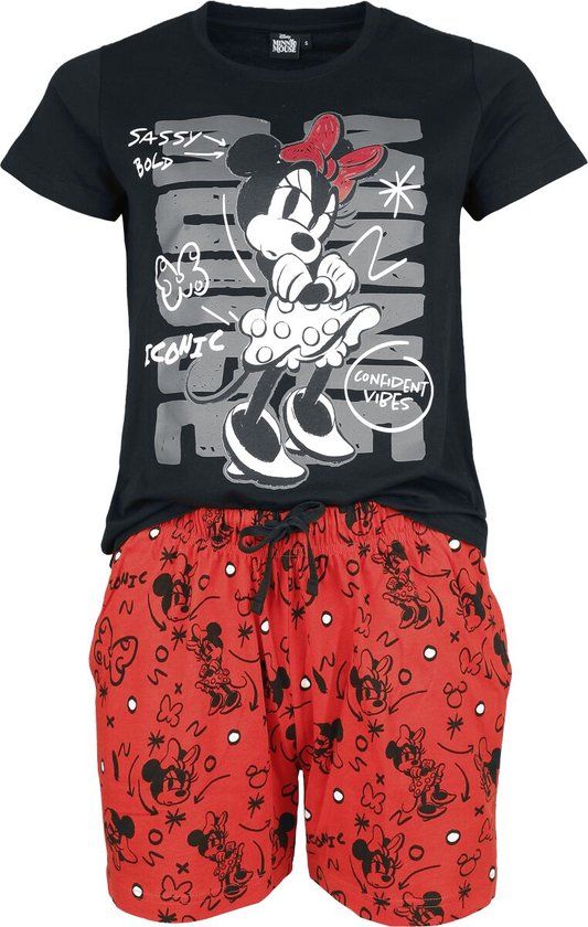 Mickey & Minnie Mouse Pyjama meerkleurig Katoen - Vrouwen XXL