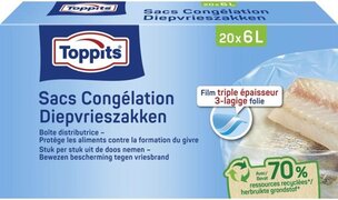 Toppits - Diepvrieszakken - 6 liter - 20 zakken