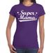 Bellatio Decorations Super mama cadeau t-shirt - paars - voor dames - verjaardag - moederdag - uit liefde XL