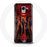 Maniacase Hoesje voor Samsung Galaxy J6 2018 Stranger Things Poster Crew Fan Art Seizoen 4