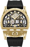 Police ILG of Switzerland AG Horloge Daintreee 2.0 Mannen Polshorloge Zwart Leer Zwart Staal 46mm 5 ATM