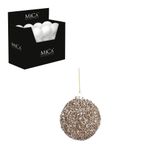 Mica Decorations Lametta décoratif 8cm en plastique, couleur beige 1 pièce