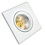Brightium Witte COB LED ring, vierkant ontwerp, 8 W, koud licht