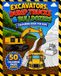 Excavators, Dump Trucks & Bulldozers: Colouring book for kids